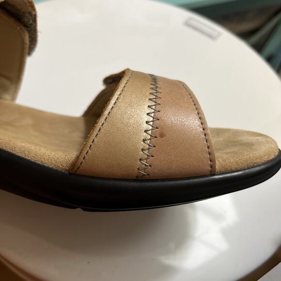 SAS Nudu Sandal 8 Tan Bronze Leather Cushioned Adjustable Slingback Comfort - Picture 6 of 6